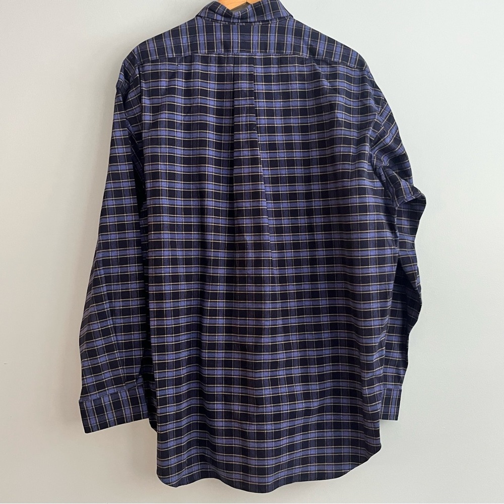 Men’s NWT Ralph Lauren The Big Oxford Shirt Button Size Large 100% Cotton Plaid - Picture 4 of 11